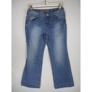 Justice Jeans Simply Low Girl's/ Women's Distressed Bell Bottom Jeans Size 12.5